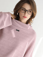 COCOBELLA Cozy Thick Pullover Stand Collar Loose Drop Shoulder Long Sleeve Street Sweatshirts