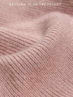 COCOBELLA Cozy Thick Pullover Sweet Straight Fit Crew Neck Blush Pink Knit Sweater