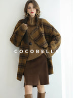 COCOBELLA Cozy Thick Ribbed Fancy Yarn Loose Fit Office Turtleneck Knit Sweater