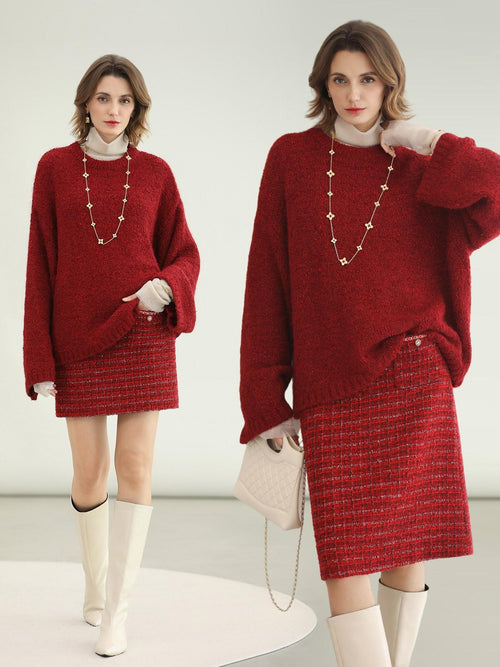 COCOBELLA Elegant Button Chain Pocket Mid Waist Pencil Short Women Polyester Skirts