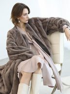 COCOBELLA Elegant Button Tie Neck Relaxed H Shape Long Sleeve Shirt City Commute Dresses