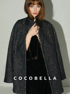 COCOBELLA Elegant Hepburn Sleeveless A Line Belt Side Slit Office Little Black Dresses