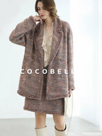 COCOBELLA Elegant Ivory Chiffon Ruffle Collar V Neck Straight Fit Women Long Sleeve Shirts