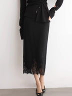 COCOBELLA_Elegant_Lace_Patchwork_H_Line_Mid_Waist_Women_Classic_Black_Wrap_Skirts_MISSTT