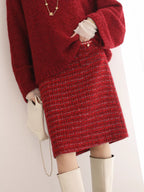 COCOBELLA_Elegant_Mid_Waist_Pencil_Straight_Buttons_Chain_Pockets_City_Commute_Skirts_MISSTT