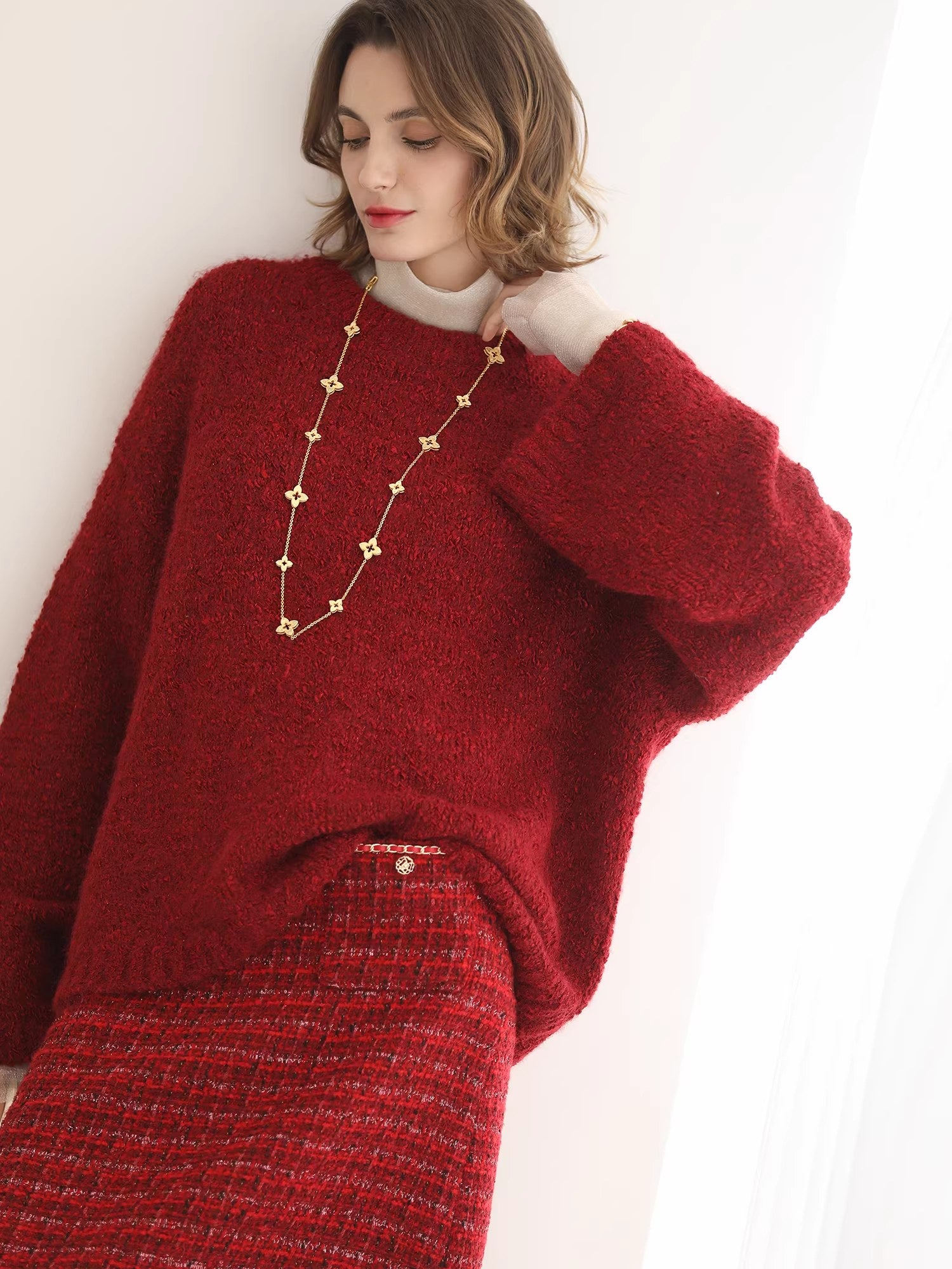 COCOBELLA_Elegant_Mid_Waist_Pencil_Straight_Buttons_Chain_Pockets_City_Commute_Skirts_MISSTT