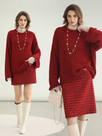 COCOBELLA Elegant Mid Waist Pencil Straight Buttons Chain Pockets City Commute Skirts