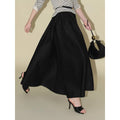 COCOBELLA_Elegant_Pleated_A_Line_High_Waist_Jacquard_Midi_Flared_Black_Women_Skirts_MISSTT