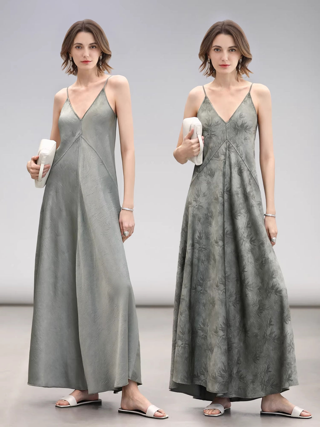COCOBELLA_Elegant_Printed_A_Line_V_Neck_Sleeveless_Cinched_Waist_Reversible_Slip_Dresses_MISSTT
