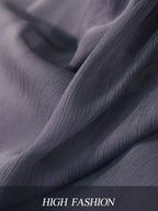COCOBELLA Elegant Ruffle Tie Puff Sleeve Loose Office Women Chiffon Solid T-Shirts