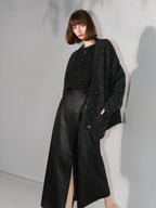 COCOBELLA Elegant Tie Waist Asymmetric Wrap Patchwork A Line Mid Waist Office Skirts