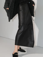 COCOBELLA Elegant Tie Waist Asymmetric Wrap Patchwork A Line Mid Waist Office Skirts