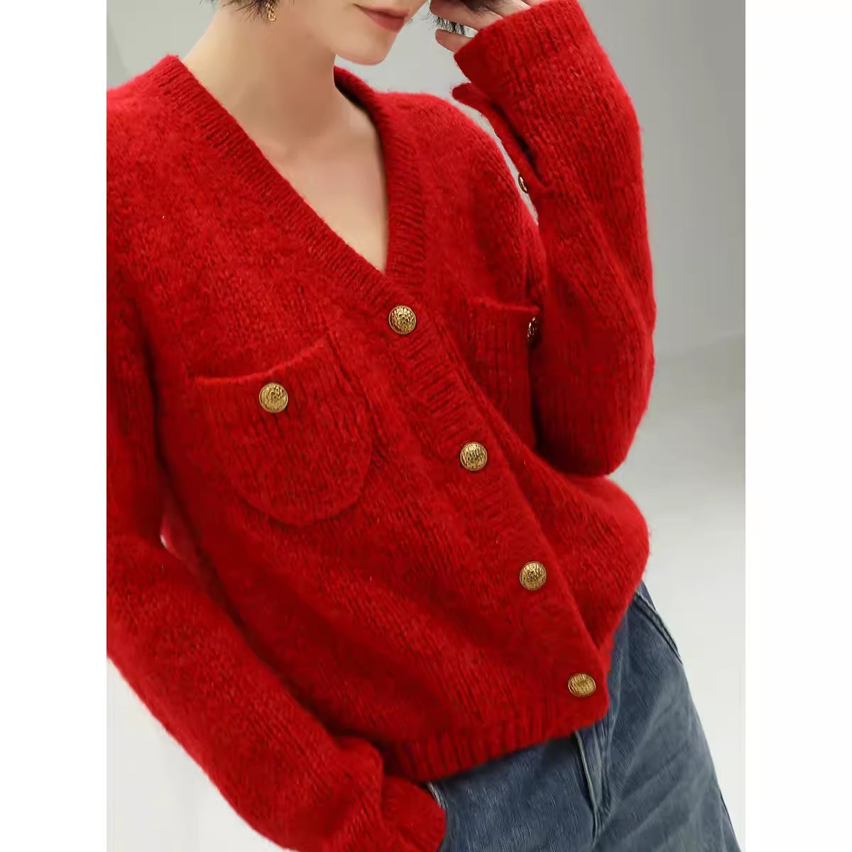 COCOBELLA_Embroidered_3D_Pocket_Straight_Fit_Commuter_Women_Round_Neck_Wool_Jackets_MISSTT