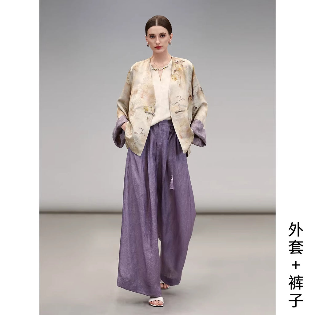 COCOBELLA_Embroidered_Cardigan_And_Wide_Leg_Pants_Women_Casual_Chinese_Style_Set_MISSTT