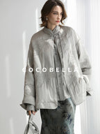 COCOBELLA Embroidered Ethnic Commuter Straight Fit Short Polyester Padded Jackets
