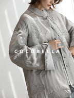 COCOBELLA Embroidered Ethnic Commuter Straight Fit Short Polyester Padded Jackets