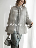 COCOBELLA Embroidered Ethnic Commuter Straight Fit Short Polyester Padded Jackets