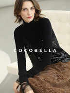 COCOBELLA Embroidered Jacquard Chinese A Line Mid Waist Women Office Maxi Polyester Skirts