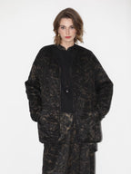 COCOBELLA_Gold_Trim_Insulated_Straight_Fit_V_Neck_Zip_Pockets_Women_Short_Padded_Jackets_MISSTT