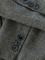 COCOBELLA Herringbone One Button Casual Straight Fit Blazer Collar Women Office Shirts