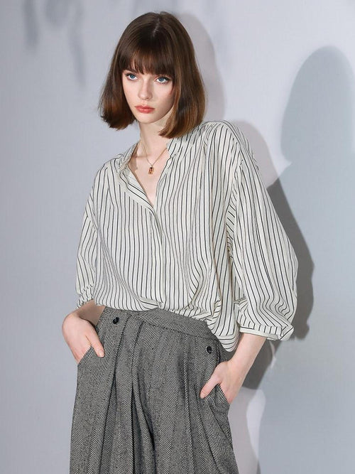 COCOBELLA Herringbone Straight Fit Casual Single Button Tailored Office Women Blazers