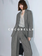 COCOBELLA High Waist 3D Detail Loose Harem Office Wear Women Black White Polyester Pants