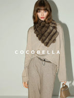 COCOBELLA High Waist Herringbone Pockets Straight Harem Office Women Workwear Pants