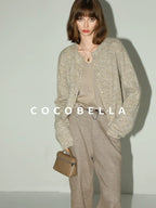 COCOBELLA High Waist Herringbone Pockets Straight Harem Office Women Workwear Pants