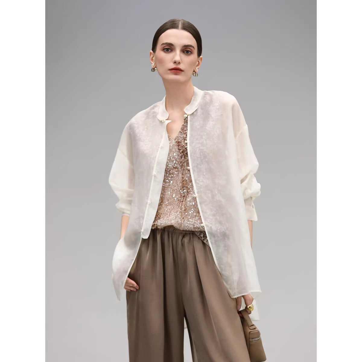 COCOBELLA_High_Waist_Pleated_Jacquard_Chinese_Style_Slim_H_Line_Women_Office_Casual_Pants_MISSTT