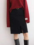 COCOBELLA_High_Waist_Slit_Office_A_Line_Women_Black_Polyester_Viscose_Wool_Blend_Skirts_MISSTT