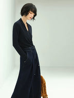 COCOBELLA High Waist Straight Leg Zipper Fly Casual Women Cotton Blend Dark Denim Pants
