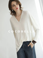 COCOBELLA High Waist Vintage Straight Leg Denim Blue Casual Cotton Blend Women Pants
