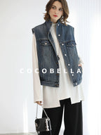 COCOBELLA High Waist Wide Leg Knit Elastic Waist Casual Loose Solid Color Women Pants
