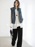 COCOBELLA High Waist Wide Leg Knit Elastic Waist Casual Loose Solid Color Women Pants