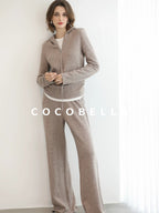 COCOBELLA High Waist Wide Leg Knit Loose Casual Women Viscose Polyester Nylon Blend Pants