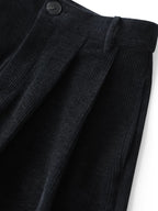 COCOBELLA High Waist Wide Leg Tailored Button Zipper Minimalist Office Work Pockets Pants