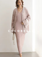 COCOBELLA Insulated Stretch Commuter Loose Mid Length Women Velvet Pink Padded Jackets