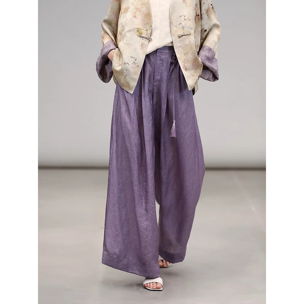 COCOBELLA_Jacquard_3D_Embellished_Oriental_Wide_Leg_Natural_Waist_Women_Lyocell_Pants_MISSTT