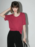 COCOBELLA Lightweight Polyester Casual Loose Fit Short Sleeve Solid T-Shirts