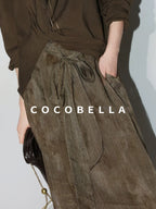COCOBELLA Longline Tie Waist Straight Cut Mid Length Office Casual Women Polyester Blazers
