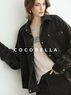 COCOBELLA Mall Inspired Relaxed Casual Collared Long Sleeve Women Shirt And Pants Set