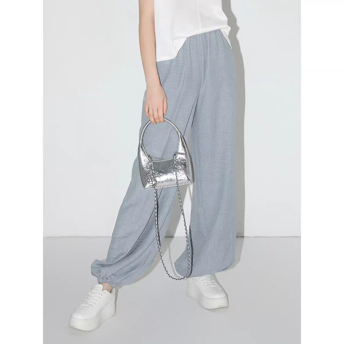 COCOBELLA_Minimal_Streetwear_Jogger_Tapered_Natural_Waist_Women_Casual_Blue_Pants_MISSTT