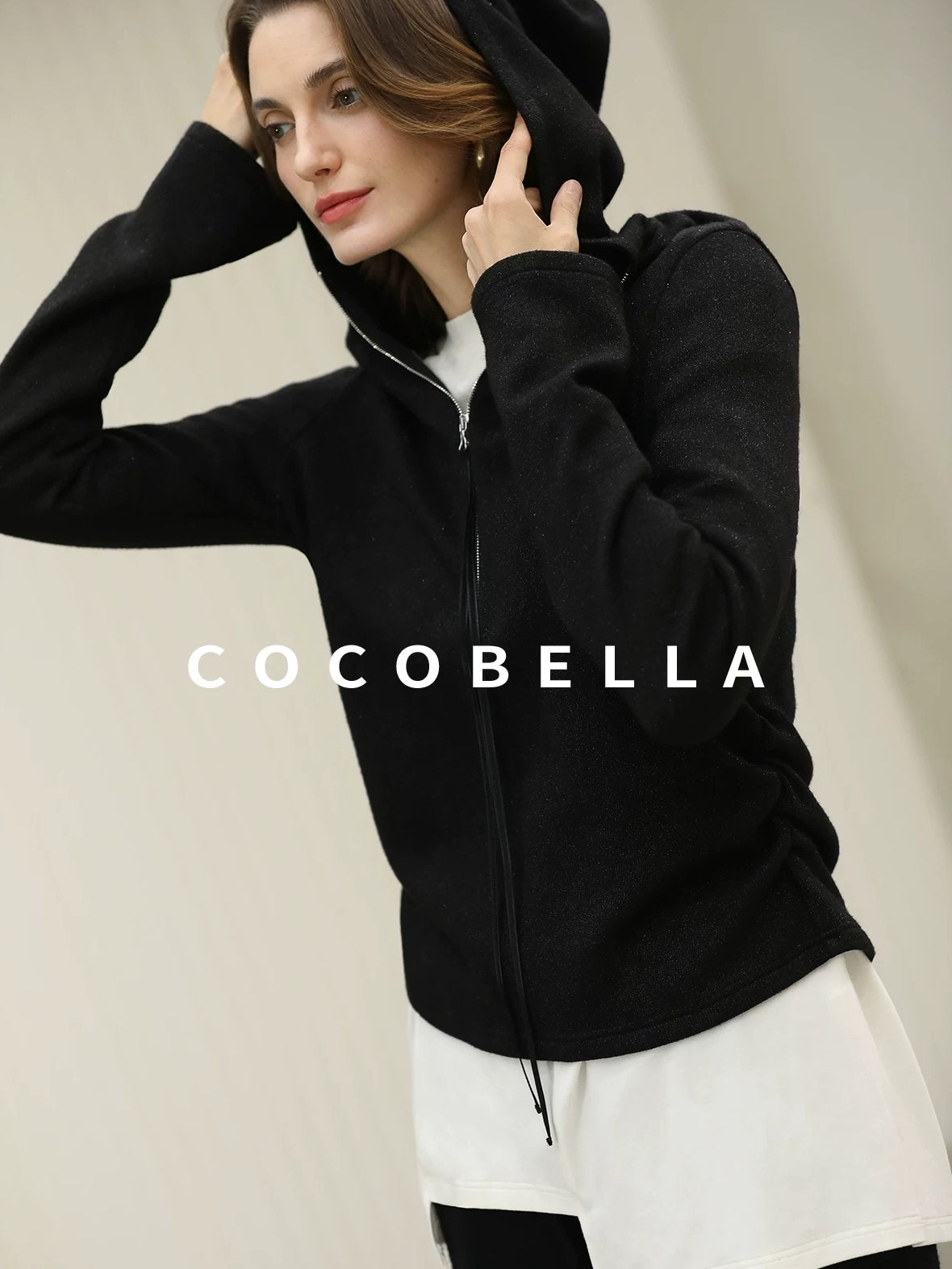 COCOBELLA Minimalist Asymmetric Loose Fit Long Sleeve Round Neck Women Commuter Shirts