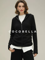 COCOBELLA Minimalist Asymmetric Loose Fit Long Sleeve Round Neck Women Commuter Shirts
