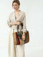 COCOBELLA Minimalist Office Natural Waist Wide Leg Loose Fit Black Almond Polyester Pants