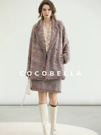 COCOBELLA Monet Mist Pink Light Luxe Cardigan Two Piece Women Short Skirt Set Skirts