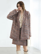 COCOBELLA Monet Mist Pink Light Luxe Cardigan Two Piece Women Short Skirt Set Skirts