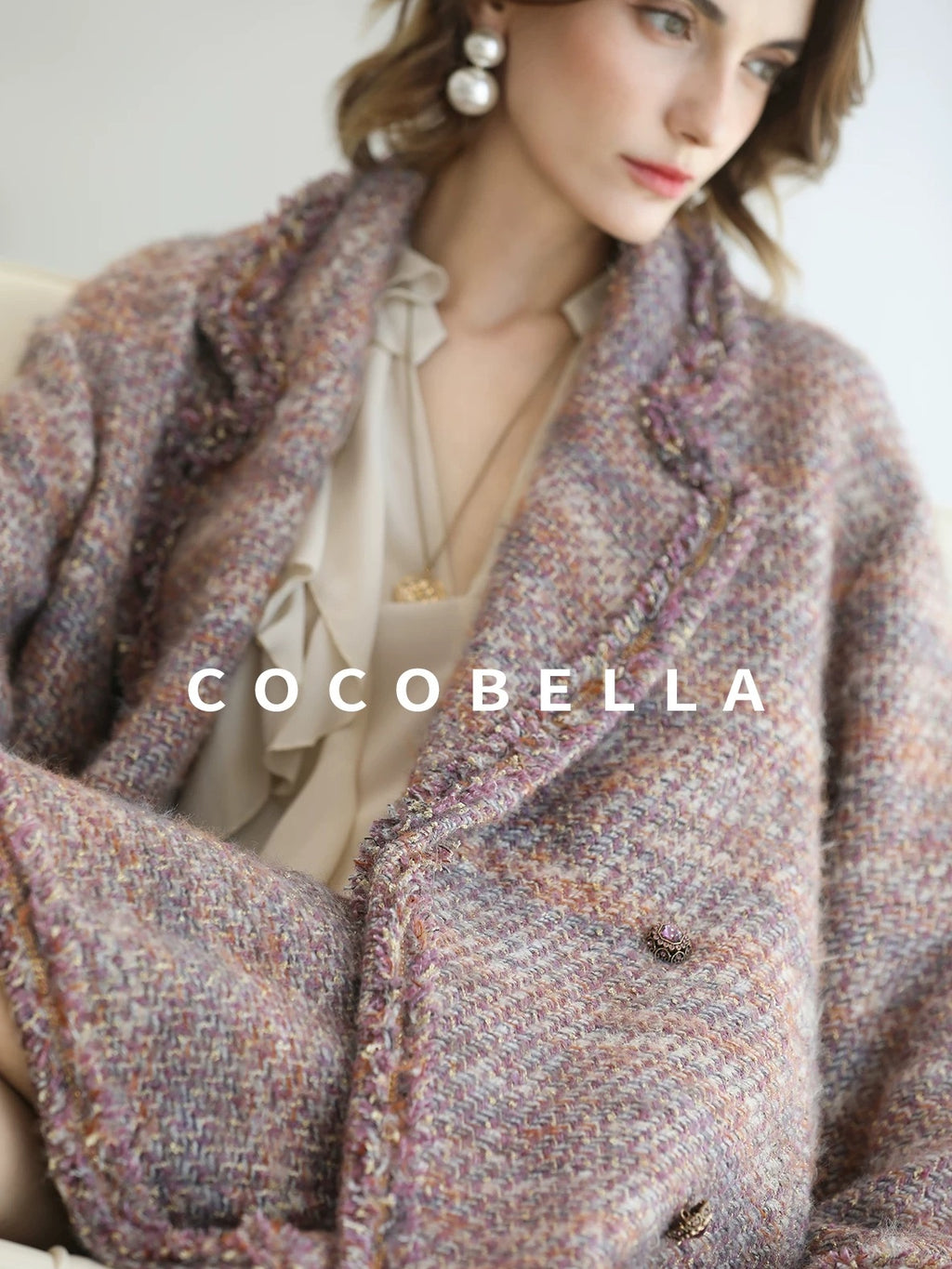 COCOBELLA Monet Mist Pink Light Luxe Cardigan Two Piece Women Short Skirt Set Skirts