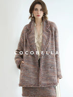 COCOBELLA Monet Mist Pink Light Luxe Cardigan Two Piece Women Short Skirt Set Skirts