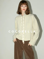 Natural Waist Wide Leg Stitched Panel Vintage Workwear Women Pants